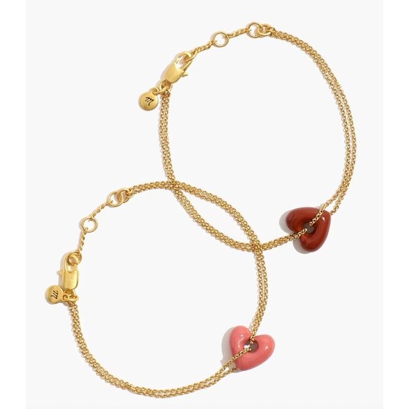 Madewell Jewelry New Madewell Enamel Heart Chain Friendship